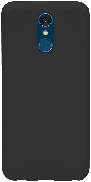 LG Q7 szilikon tok matt-fényes keret fekete