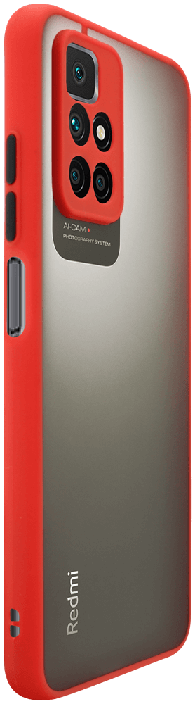 Xiaomi Redmi 10 kemény hátlap Vennus Button Bumper piros